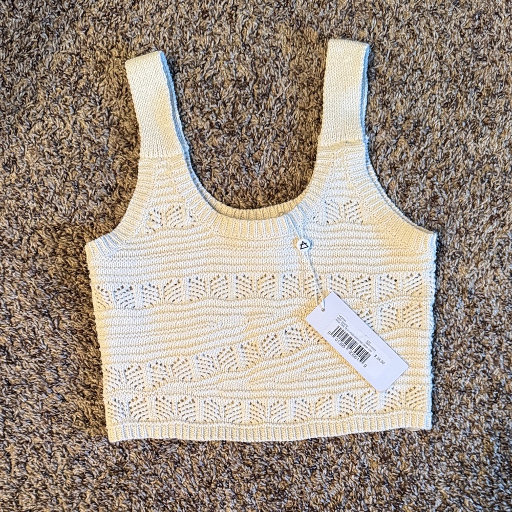 Textured Sweater Crop Top